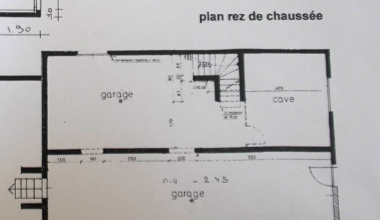 Plan du rez de chaussé avant rénovation avec CAPRENOV+