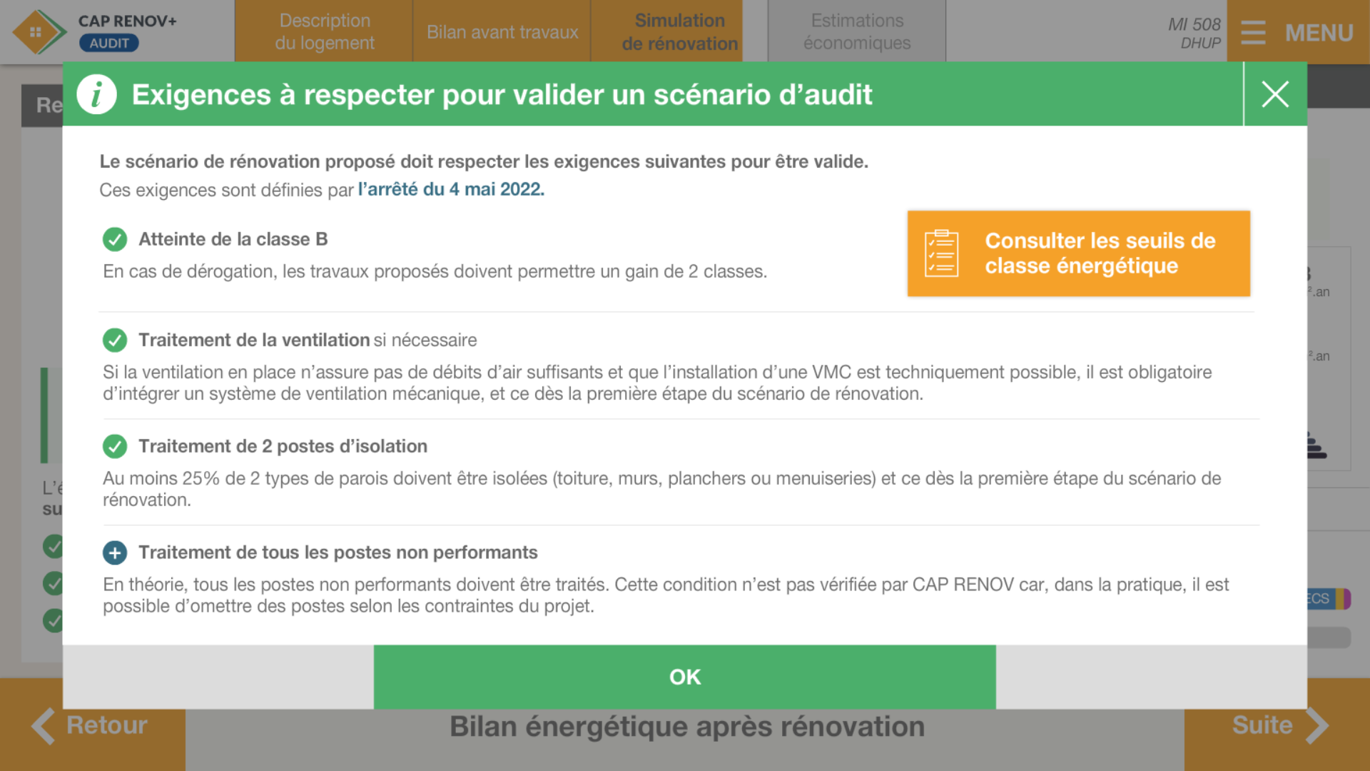 Contrôle exigences audit
