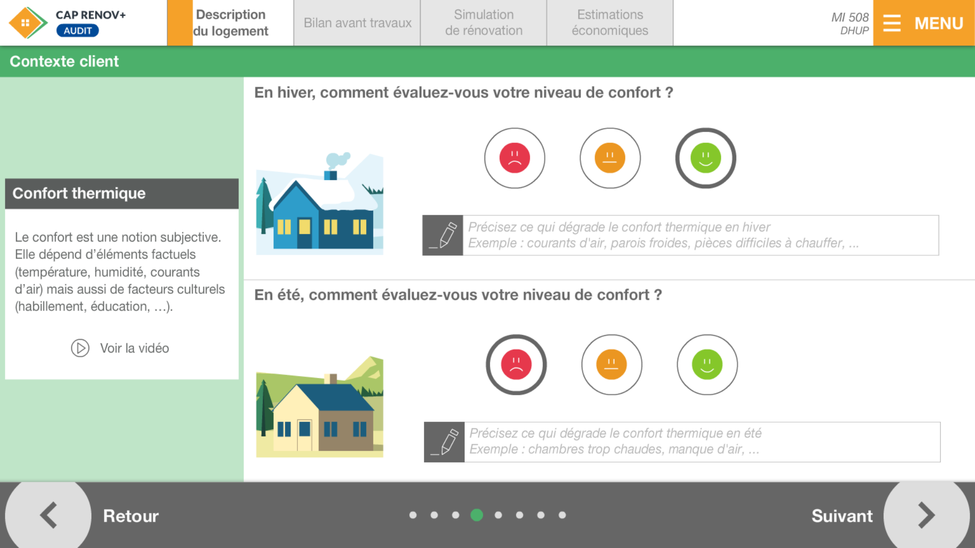 Saisie contexte client