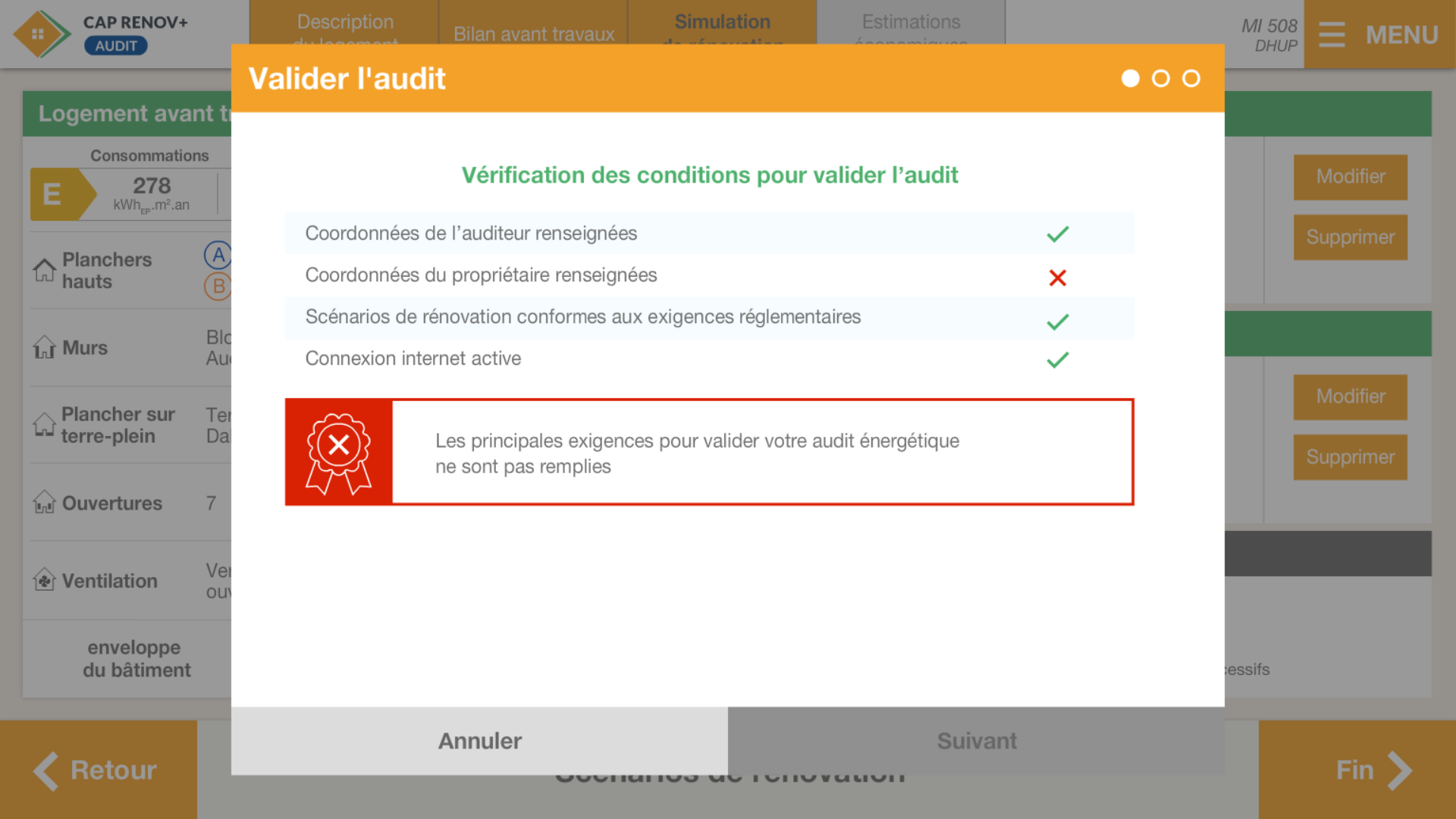 Vérification validation audit