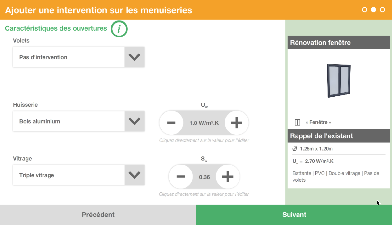 saisie intervention dans cap renov